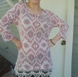 New Directions/Weekend Aztec, Indian print blouse